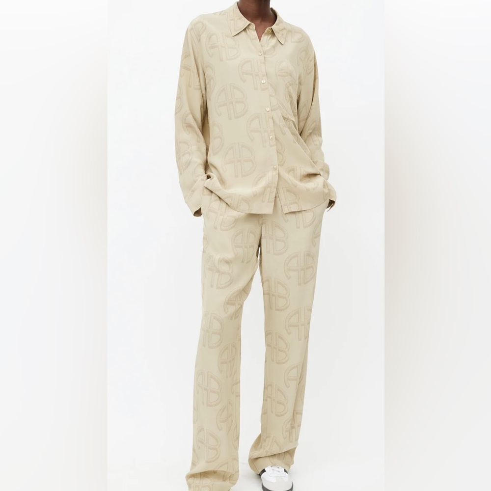 Anine Bing monogram co ord set xs